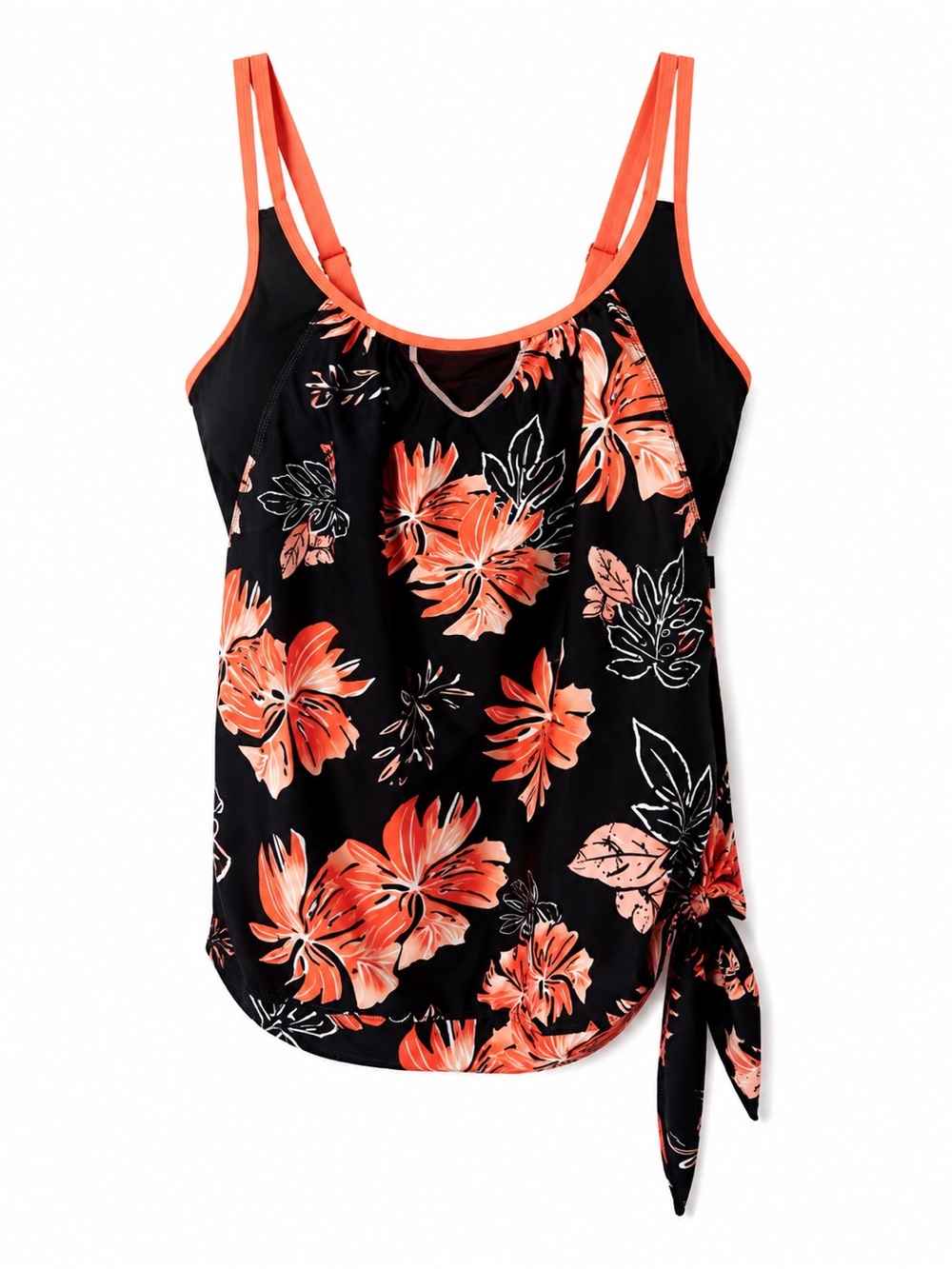 DACI Women’s Floral Tankini Swim Top Built-In Bra Size Small